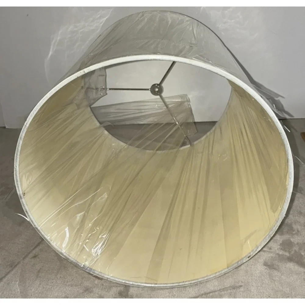 Lamp Shade Cream‎ Round Drum Fabric Table 13x12